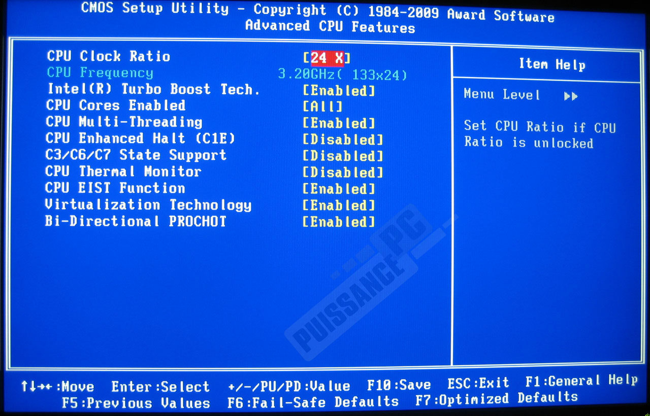 Comparatif cartes mères X58 bios Gigabyte