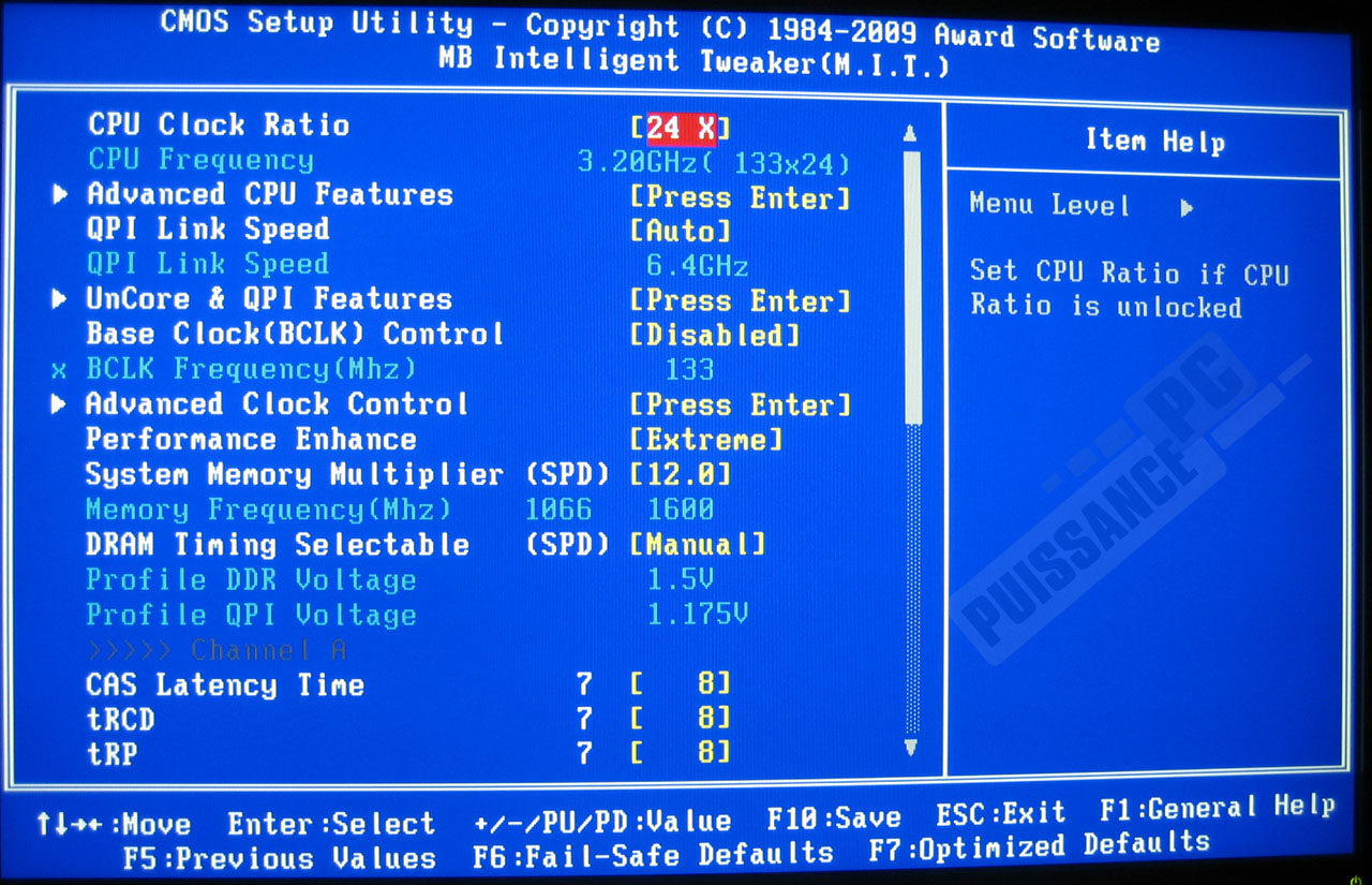 Comparatif cartes mères X58 bios Gigabyte