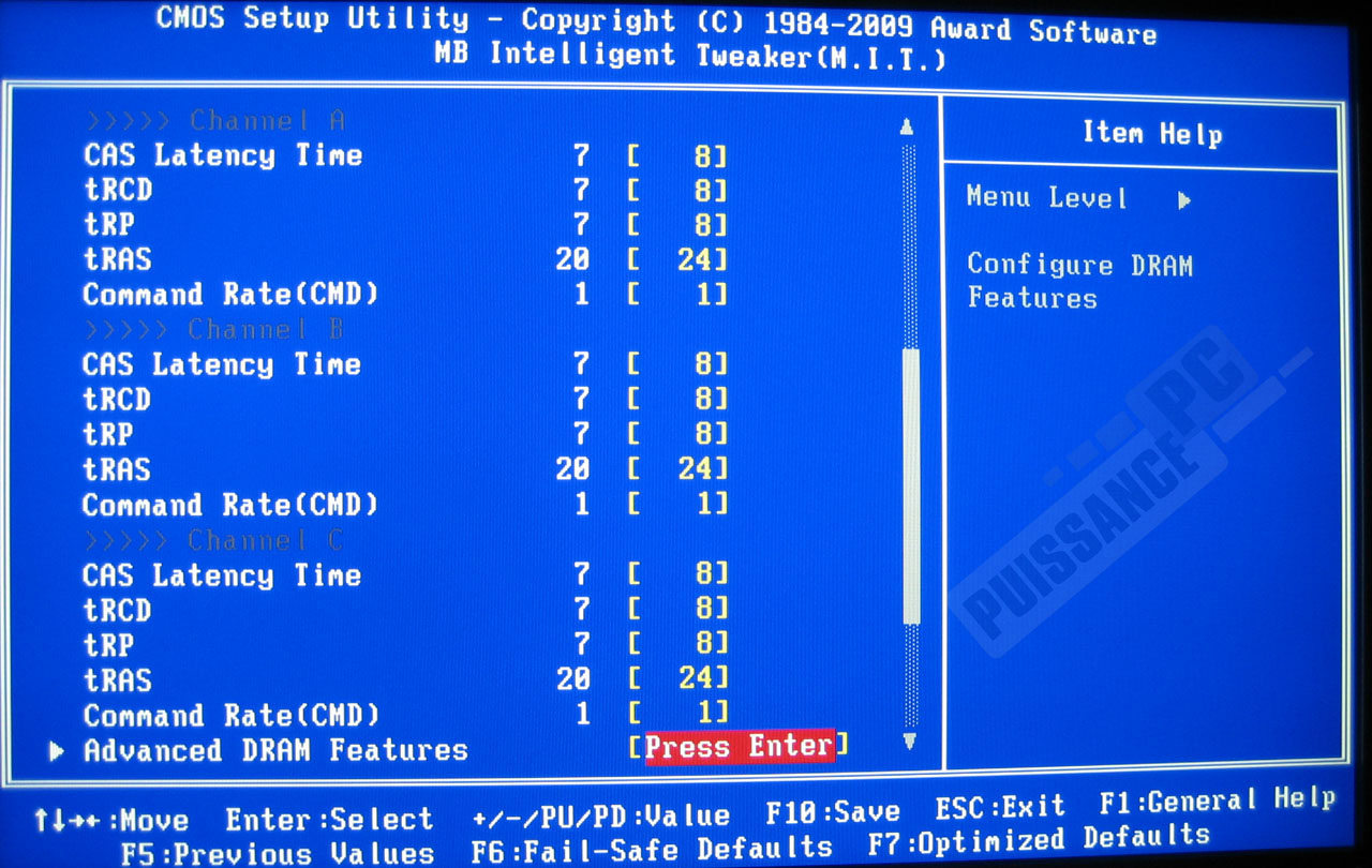 Comparatif cartes mères X58 bios Gigabyte