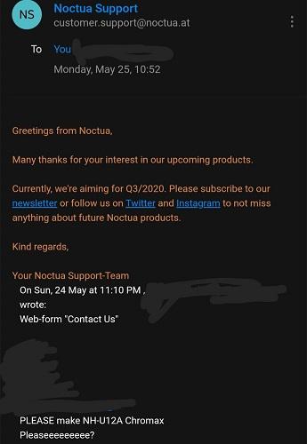 Bientôt enfin les versions chromax des NH-U12A et NF-A12x25 chez Noctua ?