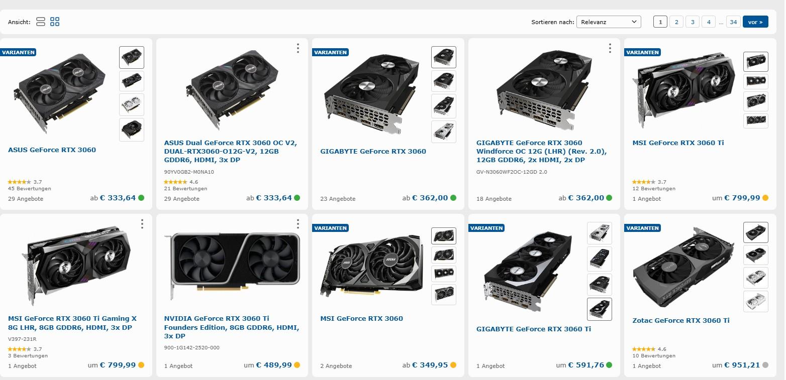 rtx 3060 allemagne