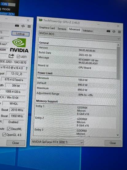 Le BIOS XOC qui autorise un TDP de 1000 W aux RTX 3090 Ti est disponible