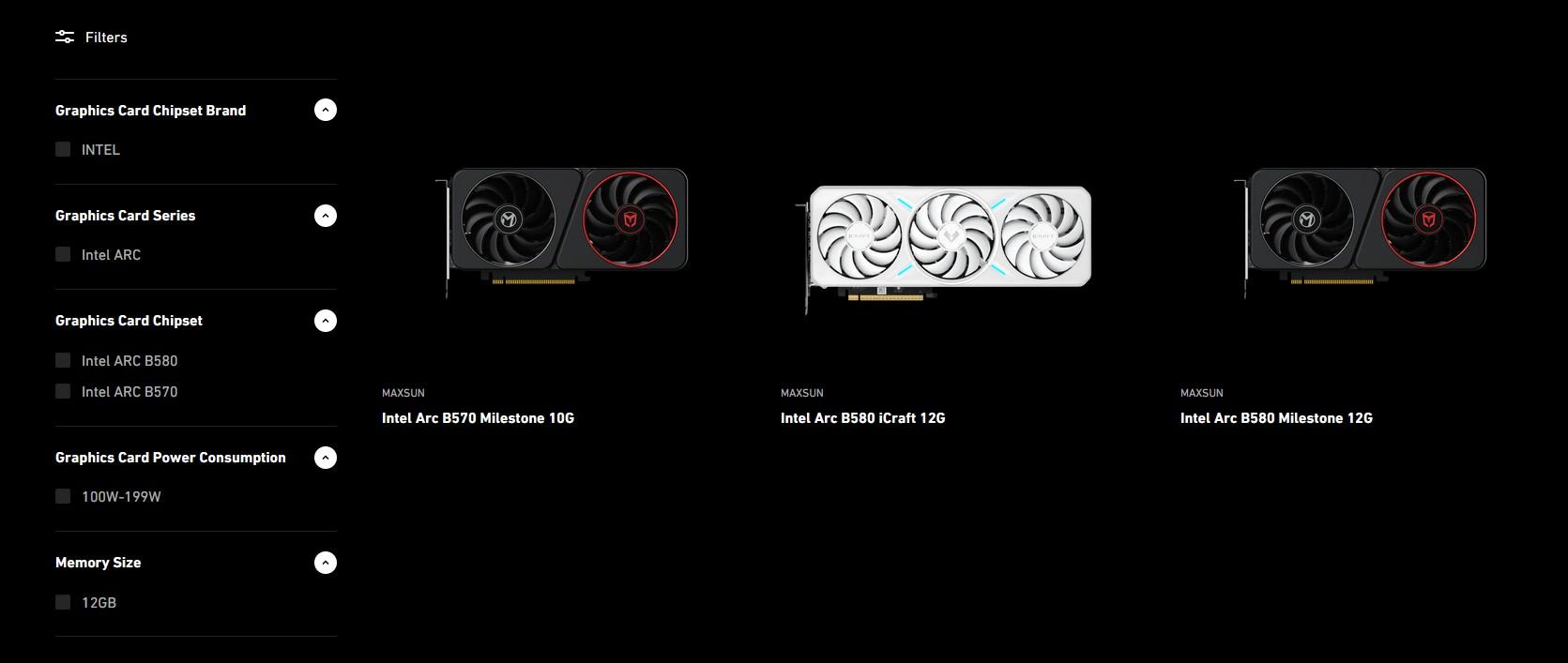 gamme arc battlemage maxsun