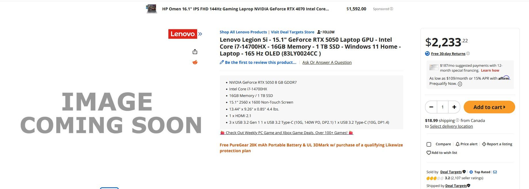 rtx 5050 gddr7 newegg