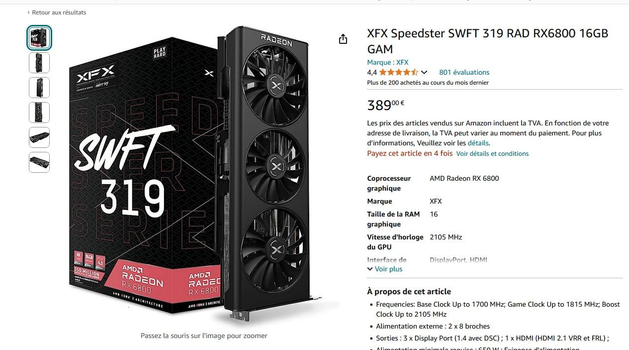 rx 6800 amazon