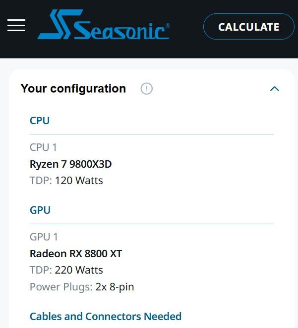 seasonic rx 8800 xt