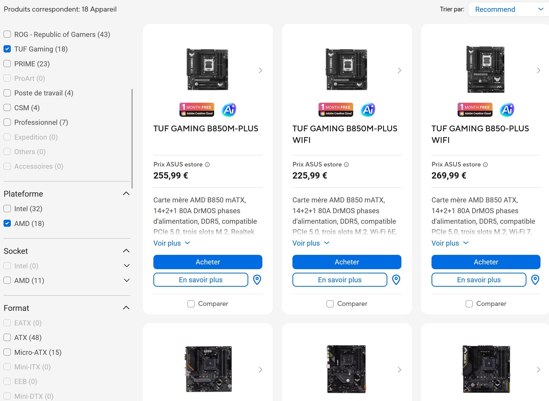 catalogue tuf gaming