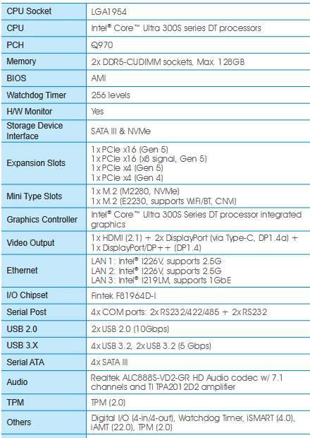 q970 carte mere 2