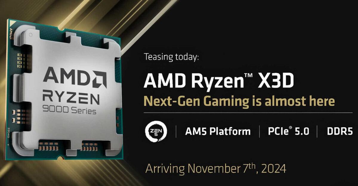 AMD officialise l'arrivée imminente d'au moins un Ryzen 9000X3D