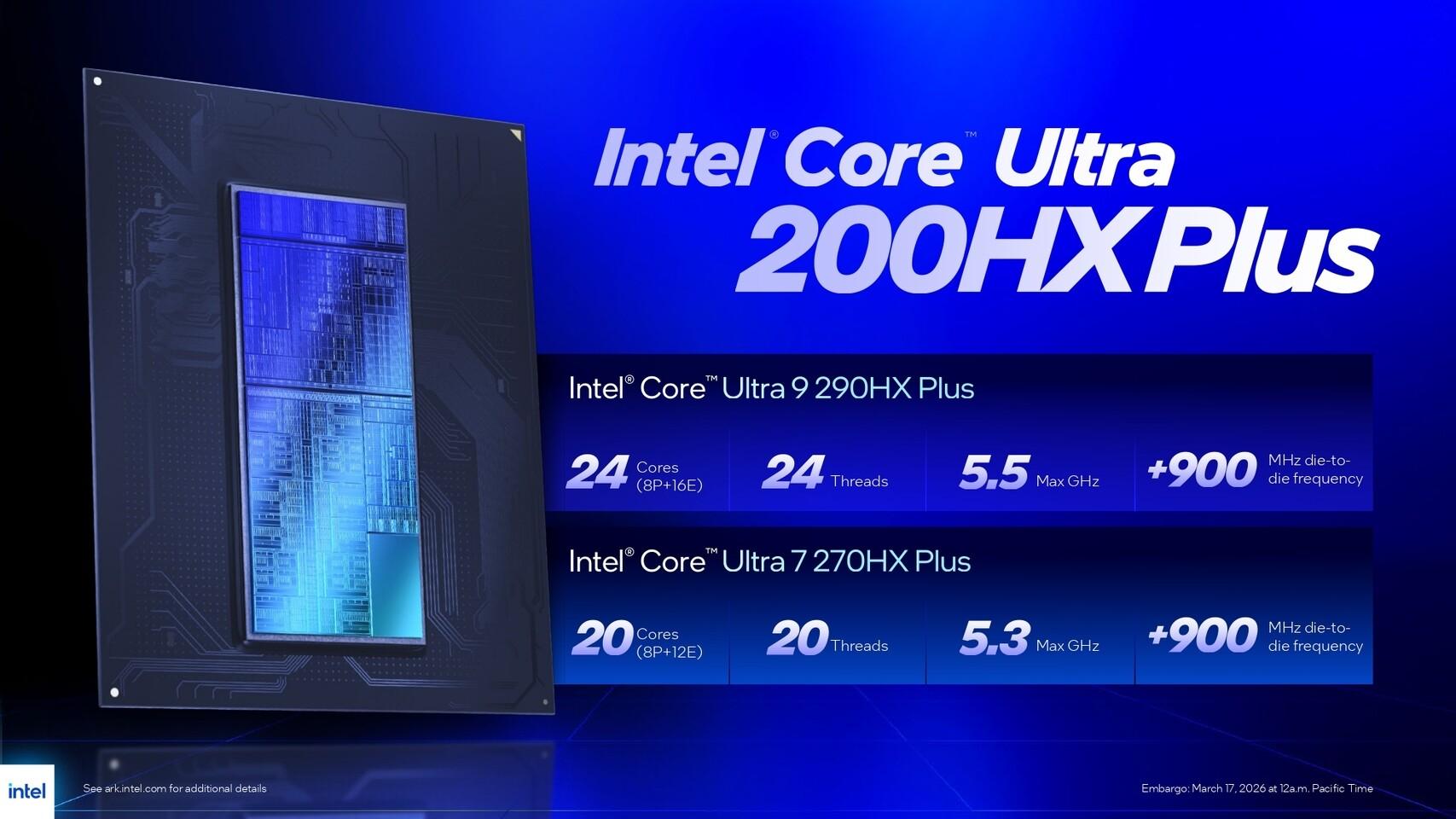 intel core ultra 200hx plus references