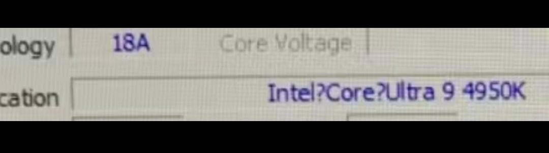 core ultra 9 4950k intel