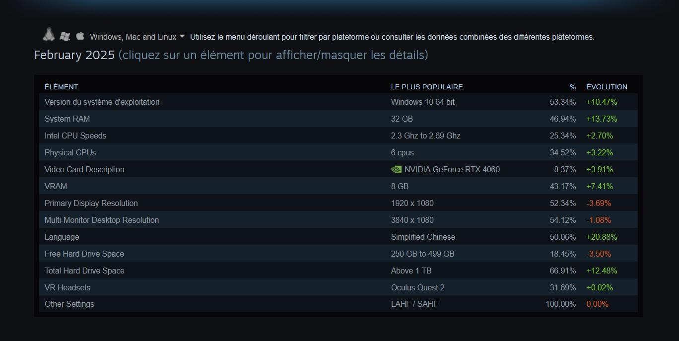 enquete steam fevrier 2025