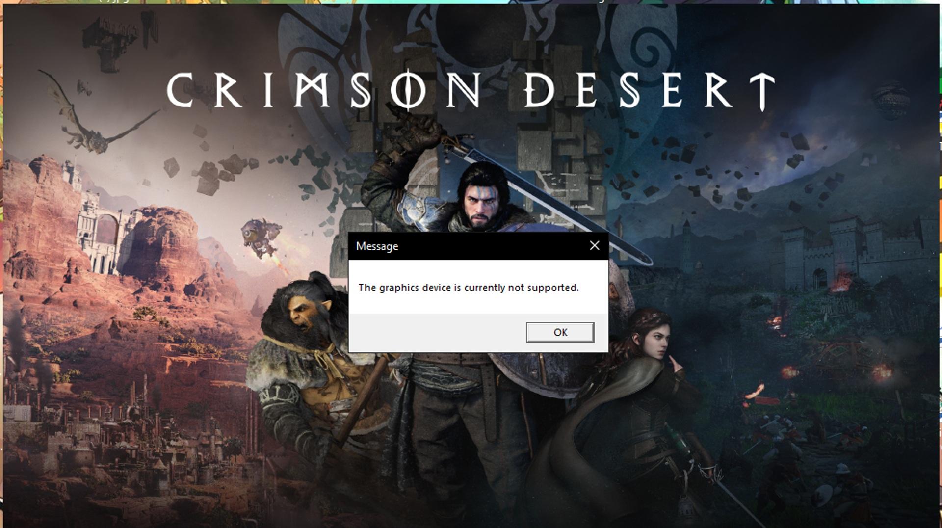 crimson desert not support