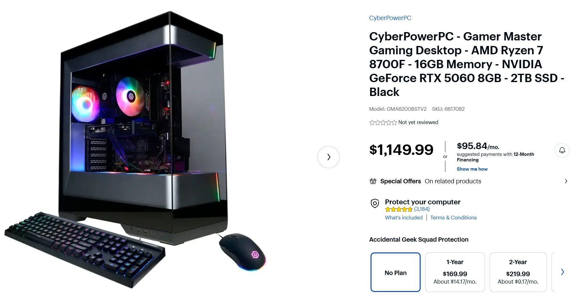 rtx 5060 bestbuy prix