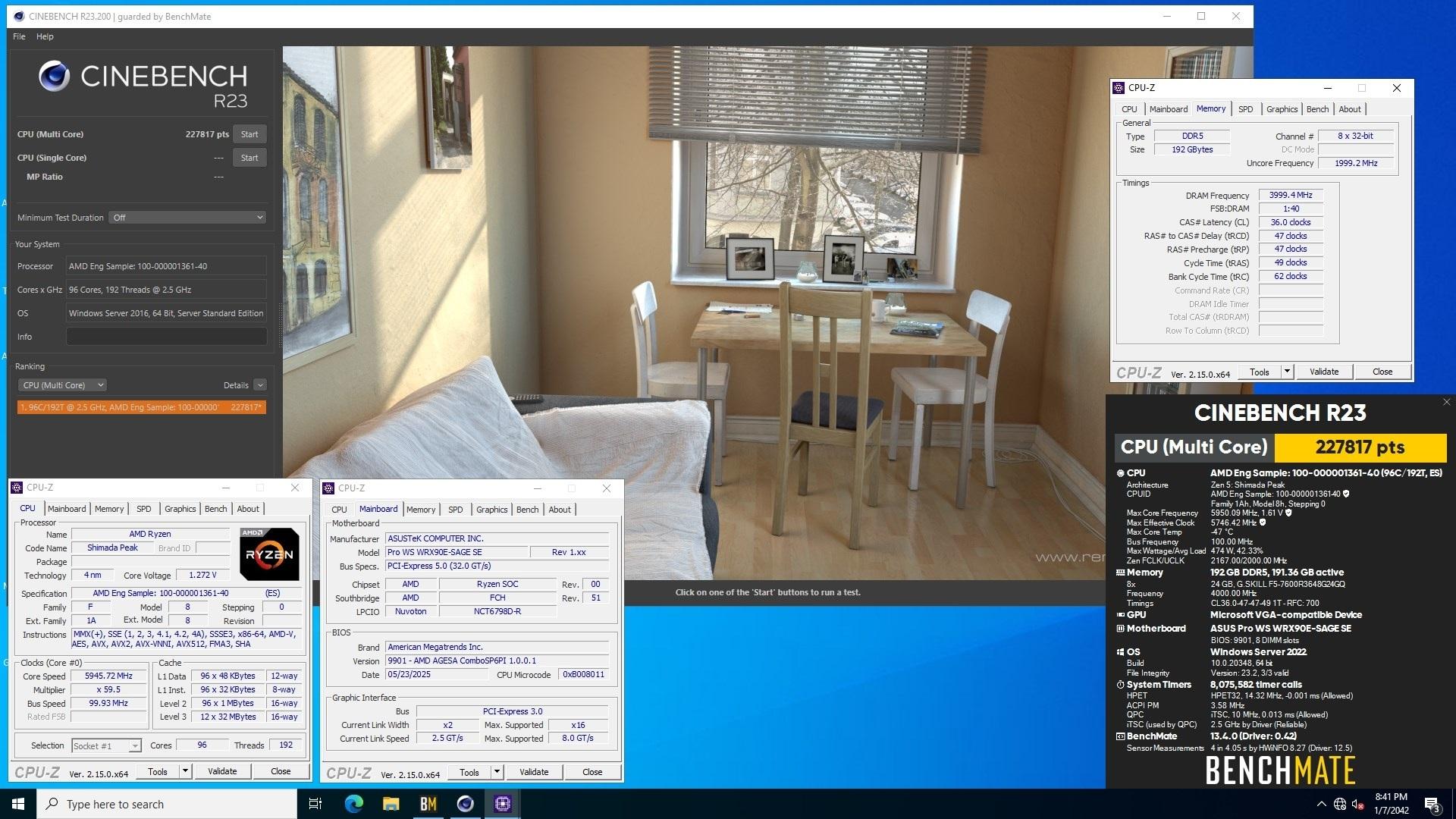 Détails record Cinebench R23 [cliquer pour agrandir]