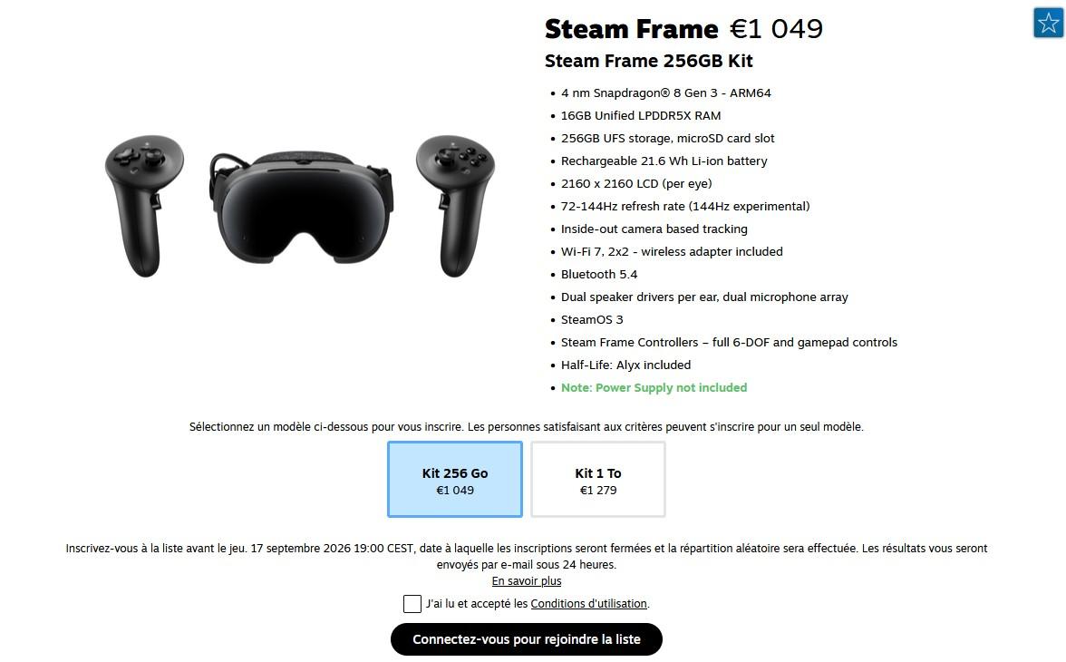 steam frame prix