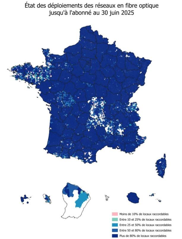 carte etat fibre arcep 2025