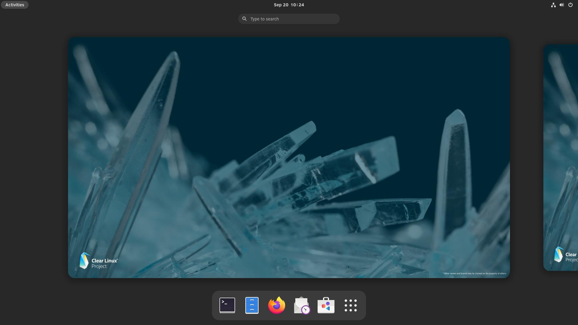 clear linux gnome switcher 10 24 37