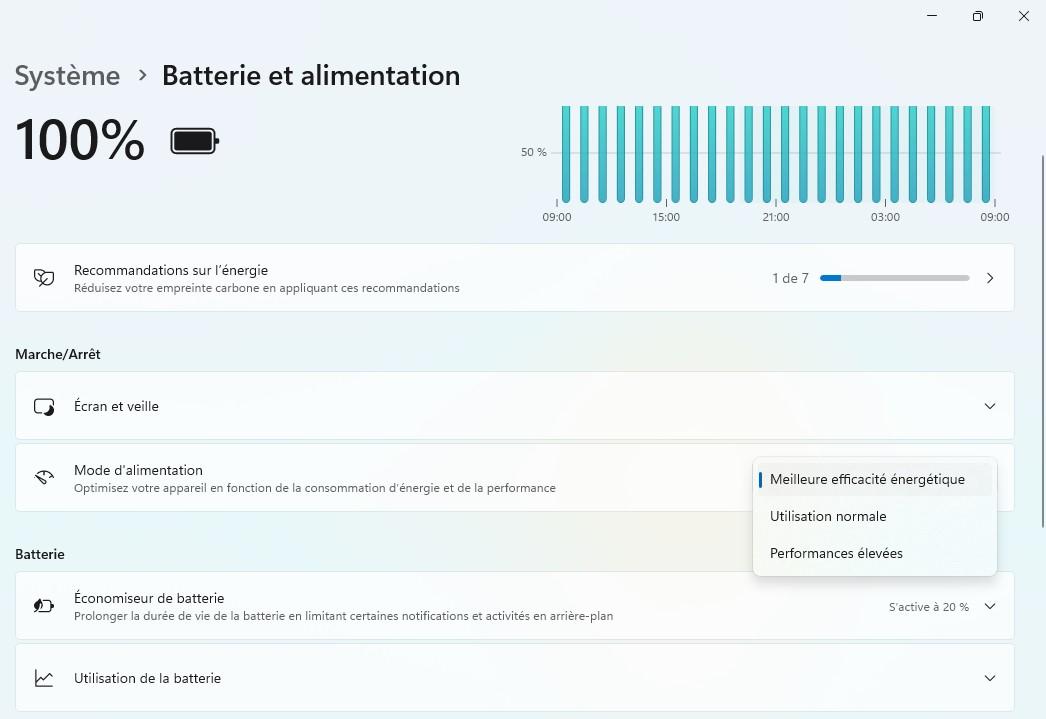 batterie windows 11