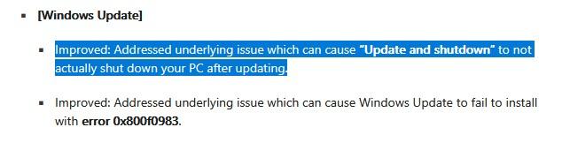 microsoft redemarrage apres mise a jour correction du bogue