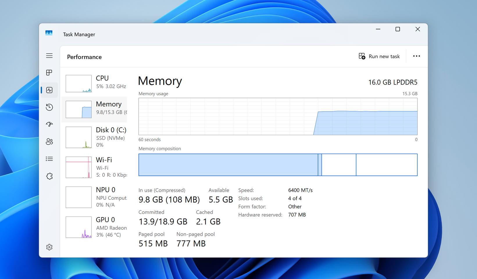usage ram windows 26h2
