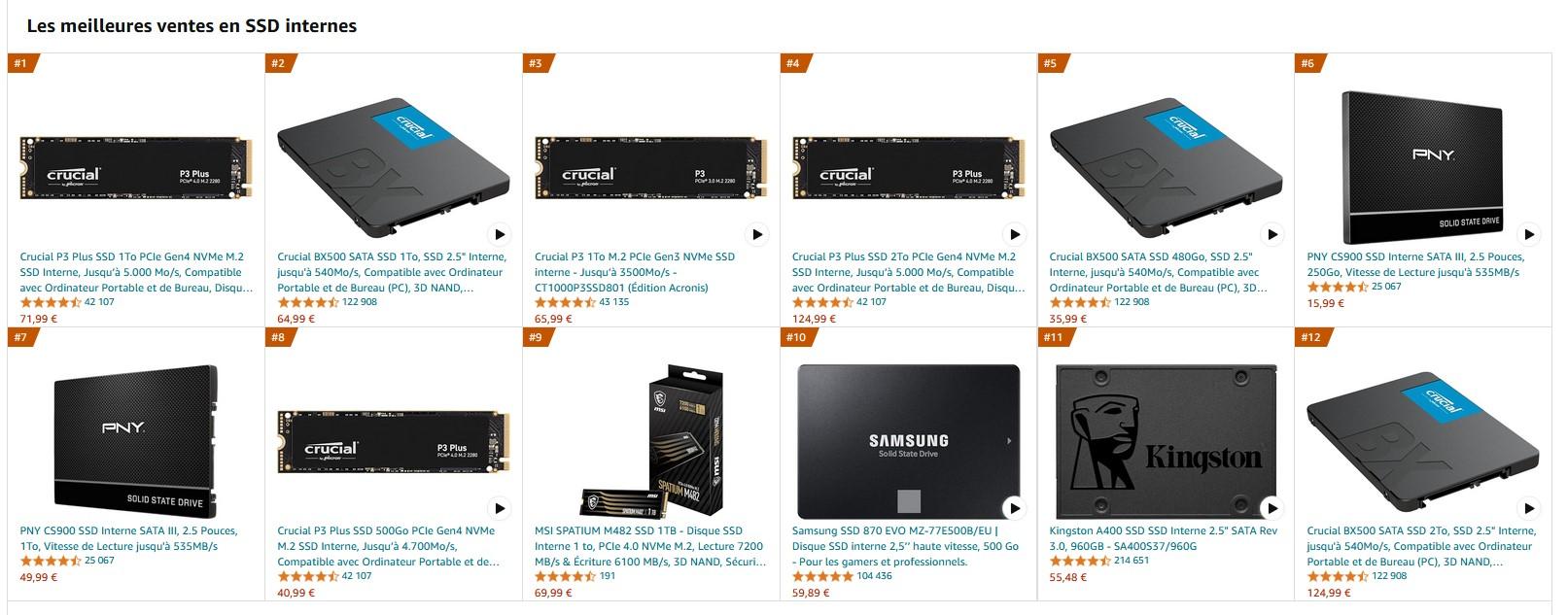 meilleures ventes ssd amazon 17 12 24