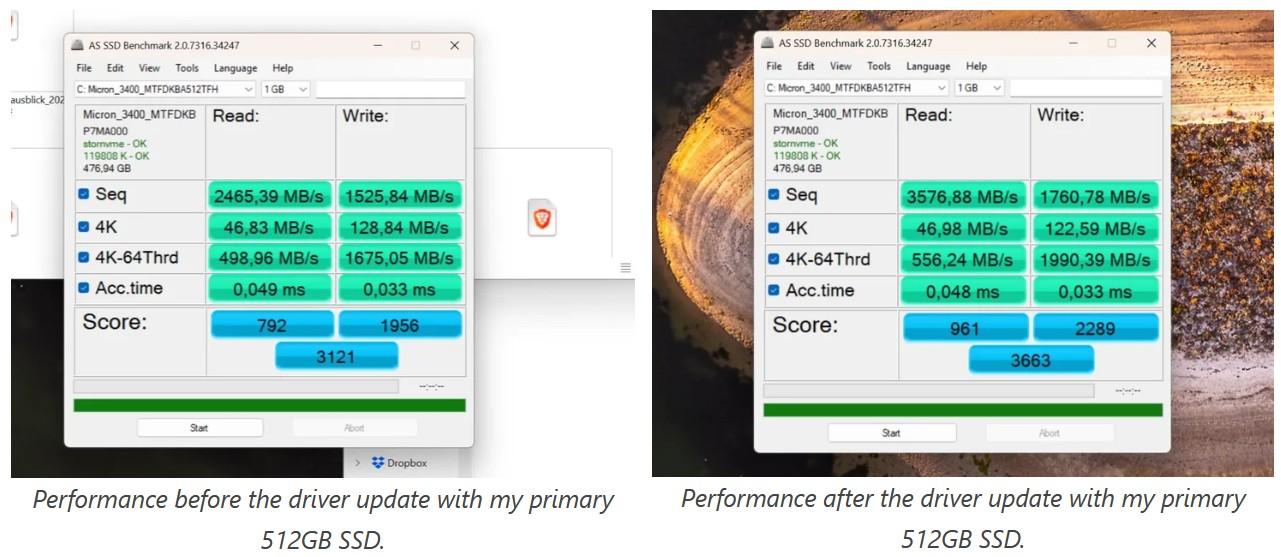 perf ssd notebookcheck