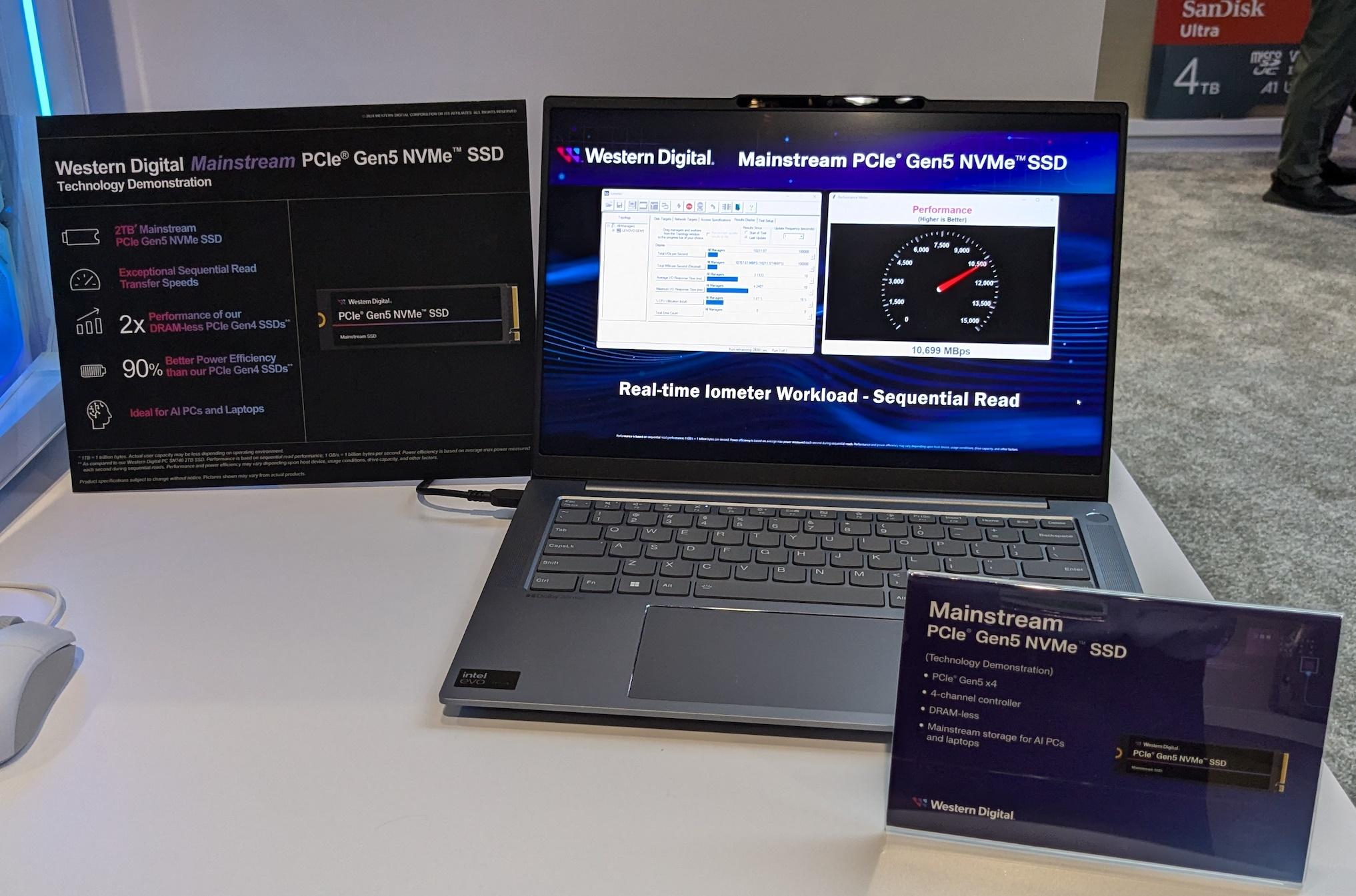 wd mainstream ssd pcie demo fms2024