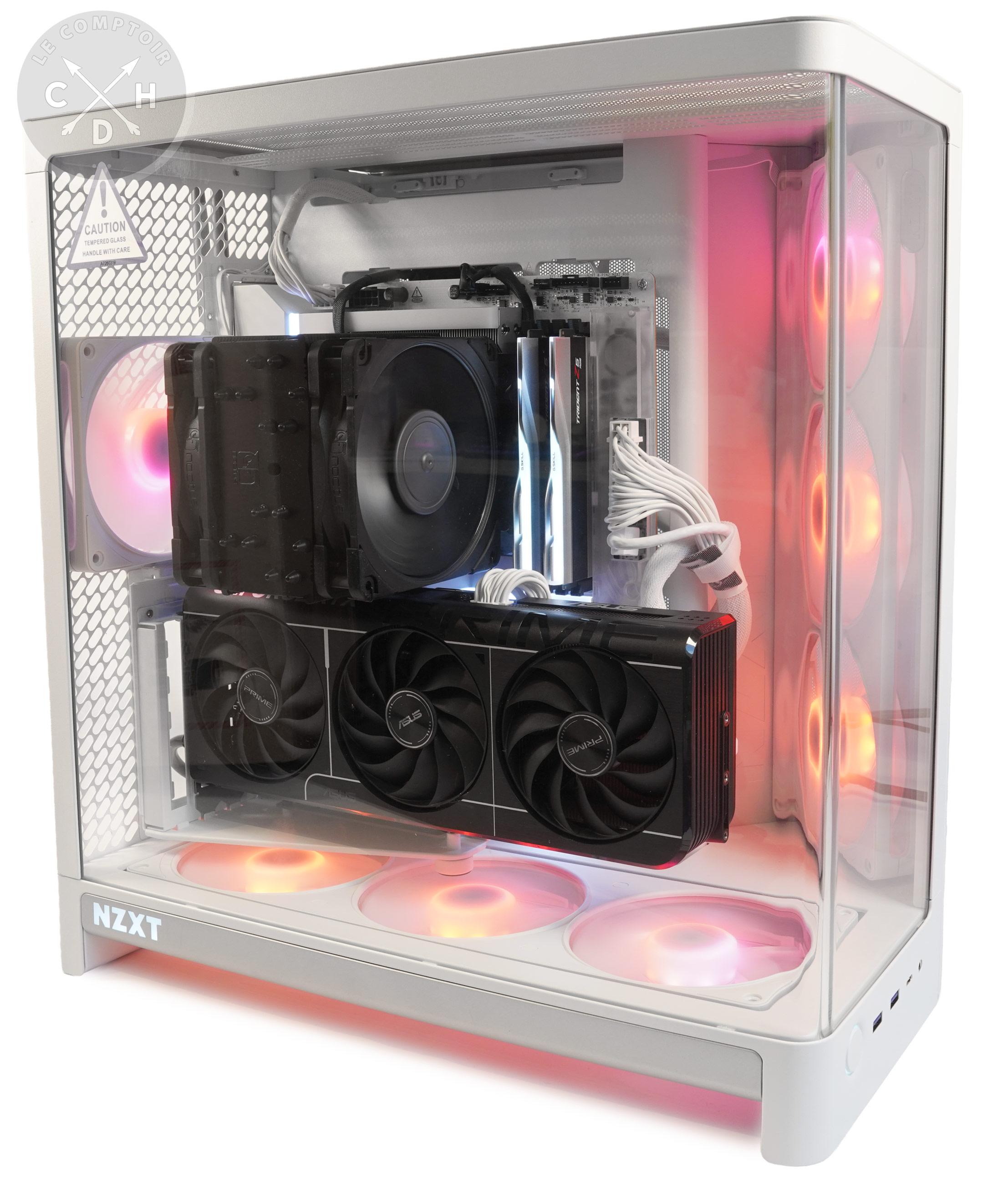 NZXT H6 2026 / rouge colère un peu rose quand même