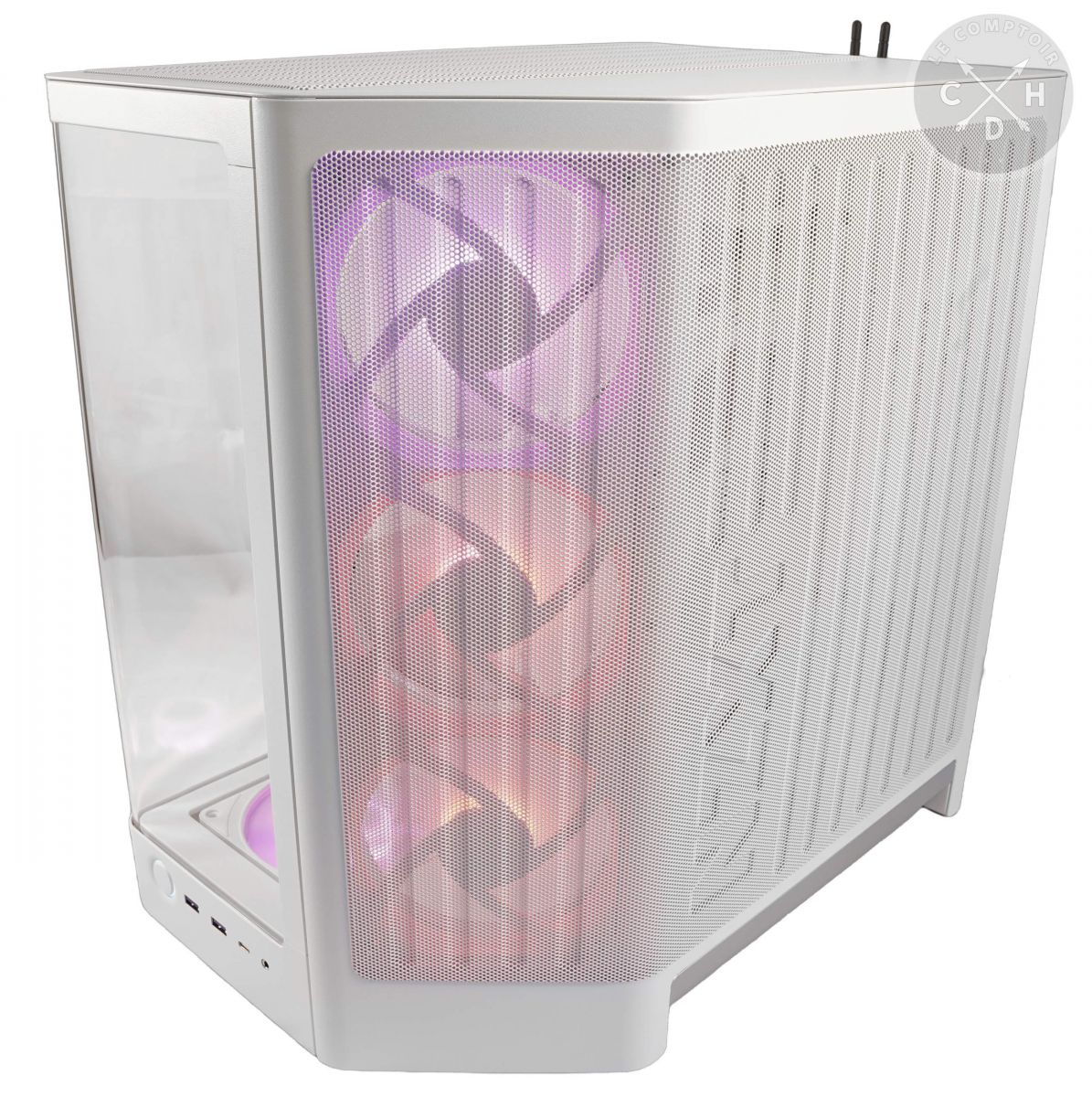 NZXT H6 2026 / vue avant gauche + mesh [cliquer pour agrandir]