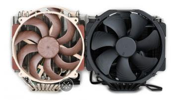 Les Noctua NH-D15 G2 (gauche) et NH-D15 chromax.black (droite) [cliquer pour agrandir]