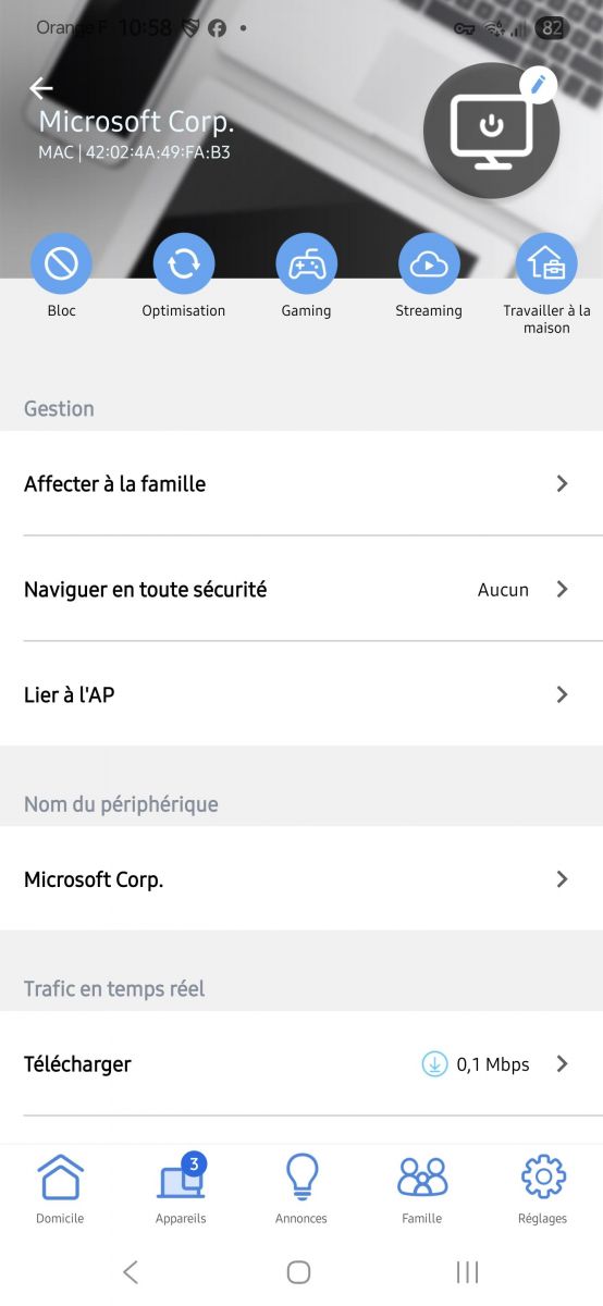 ASUS BD4 appli / gestion d'un périphérique [cliquer pour agrandir]