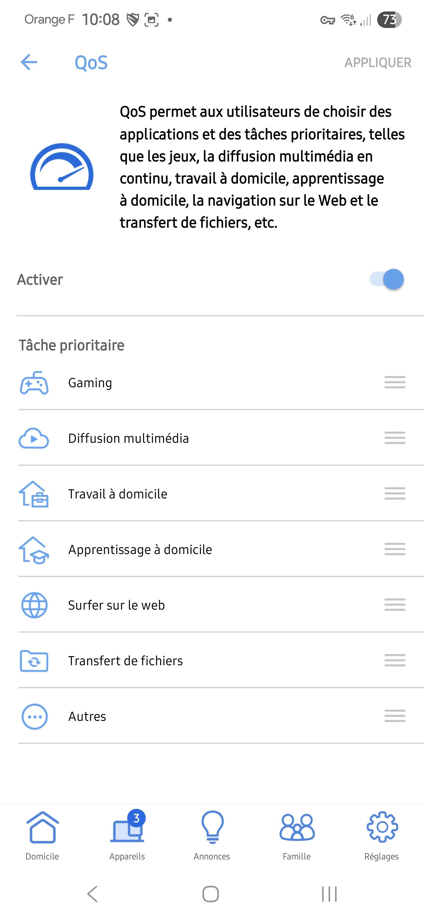 ASUS BD4 appli / QoS