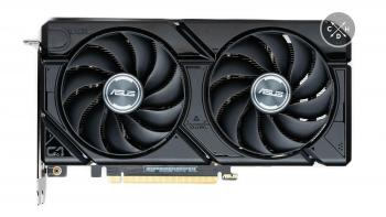 Asus RTX 4060 Dual EVO OC, de face et sans sourire. [cliquer pour agrandir]