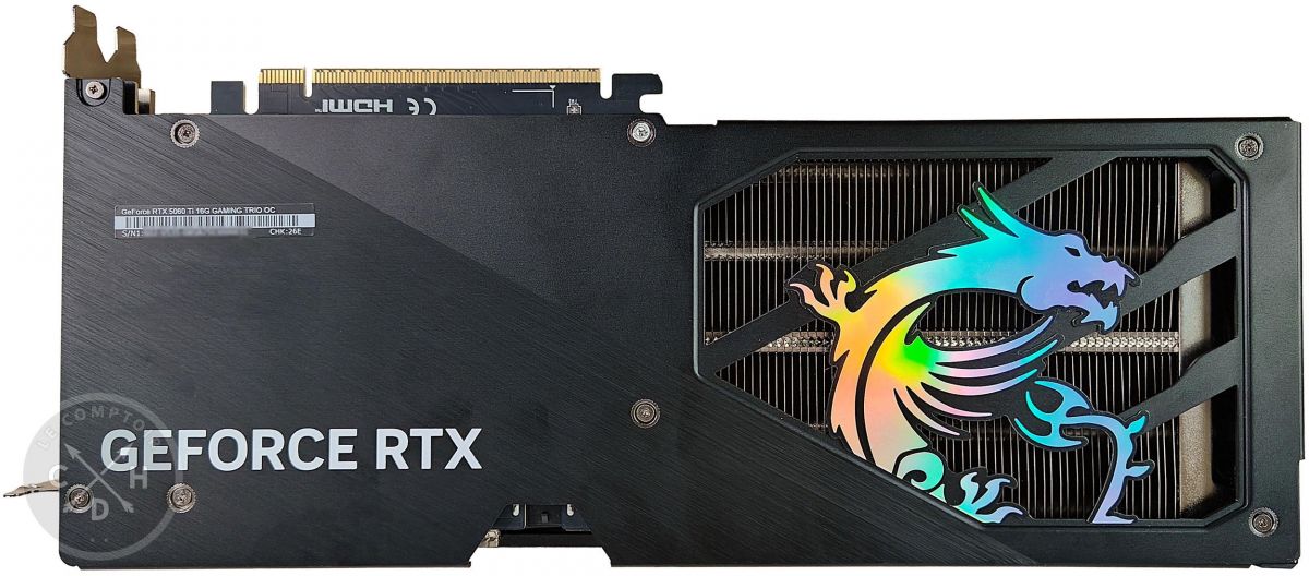msi rtx 5060ti gaming trio oc./ arriere [cliquer pour agrandir]
