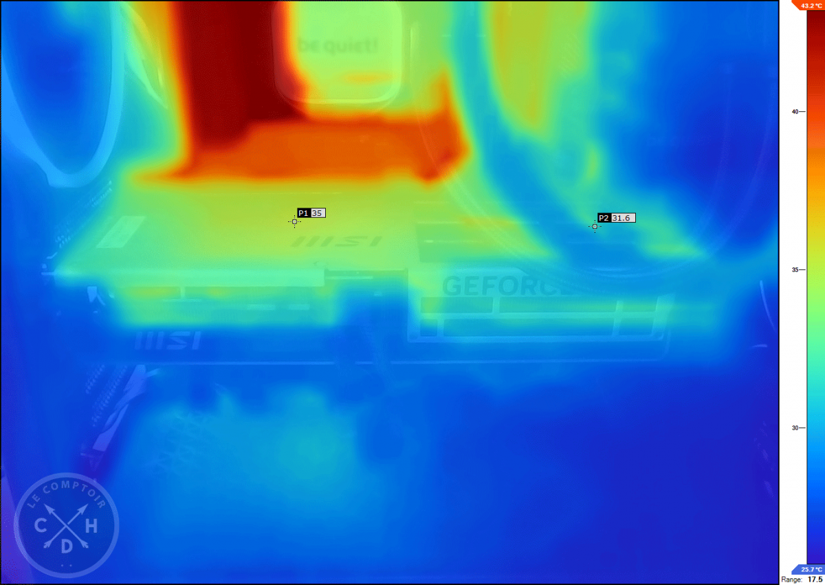 MSI RTX 5070 12g inspire 3x oc -  IR / Idle [cliquer pour agrandir]