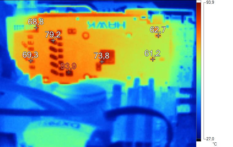 Imagerie Thermique MSI N760 Hawk en charge 