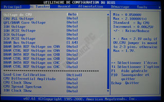 Comparatif cartes m&egrave;res X58 photo Asus P6T bios [cliquer pour agrandir]