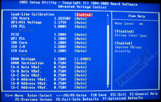 Comparatif cartes m&egrave;res X58 bios Gigabyte [cliquer pour agrandir]