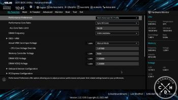 La page regroupant les réglages favoris  [cliquer pour agrandir]