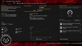 La page d'acceuil du BIOS [cliquer pour agrandir]