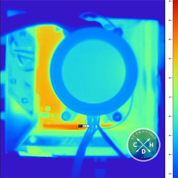 Cliché IR des VRM de la Strix B850-I avec un CPU à 60W [cliquer pour agrandir]