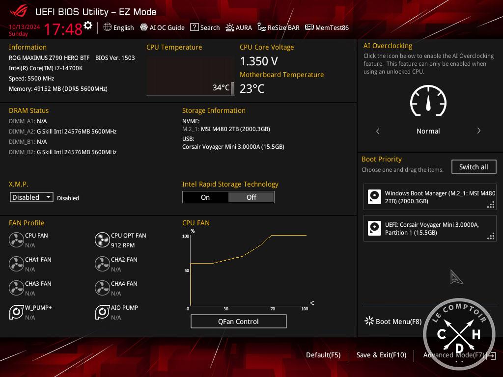 asus rog maximus z790 hero btf bios ez t