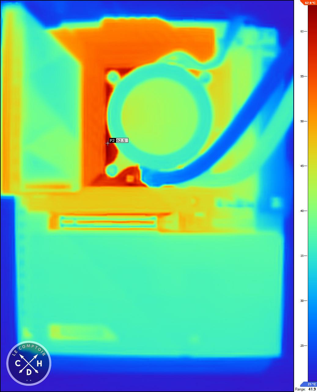 Cliché IR avec un CPU à 180 W