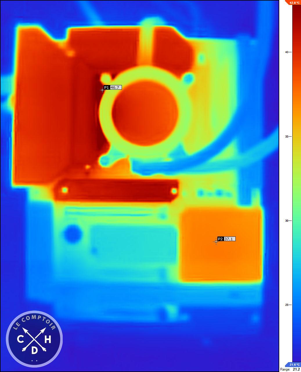 Cliché IR avec un CPU à 120 W