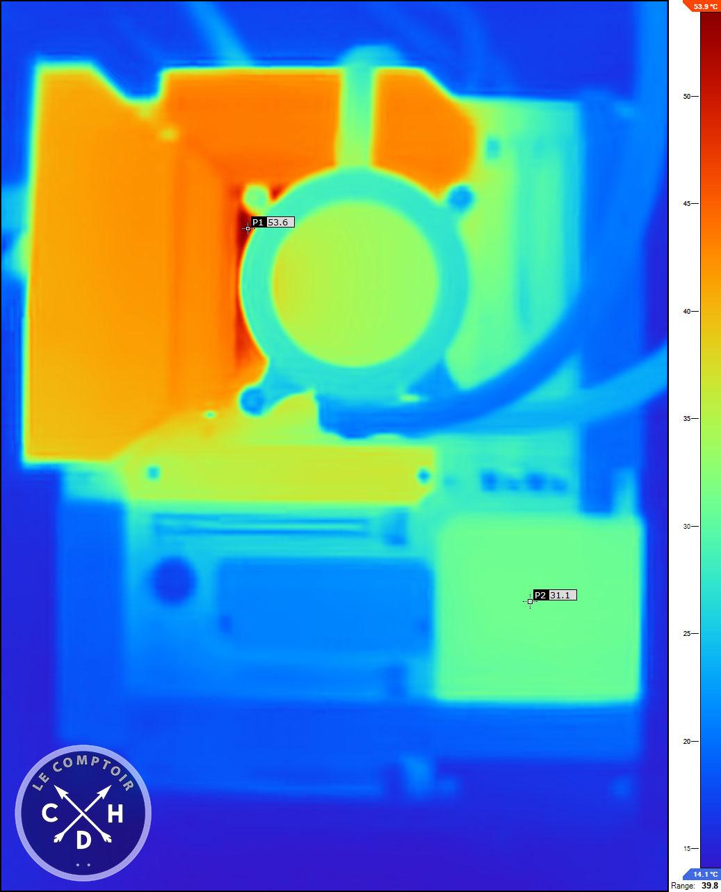 Cliché IR avec un CPU à 180 W