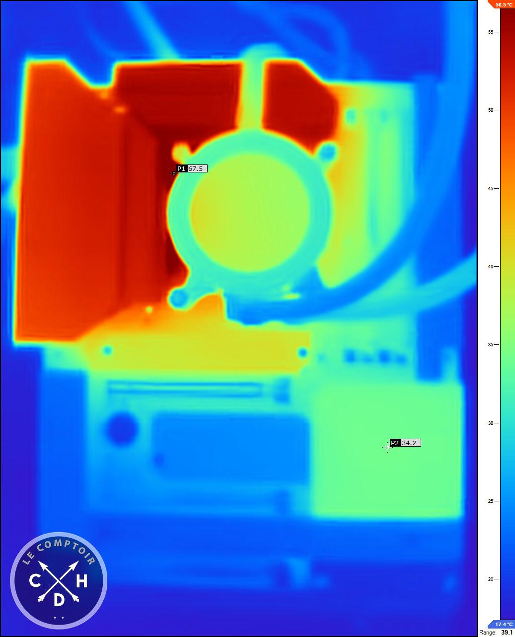 Cliché IR avec un CPU à 240 W