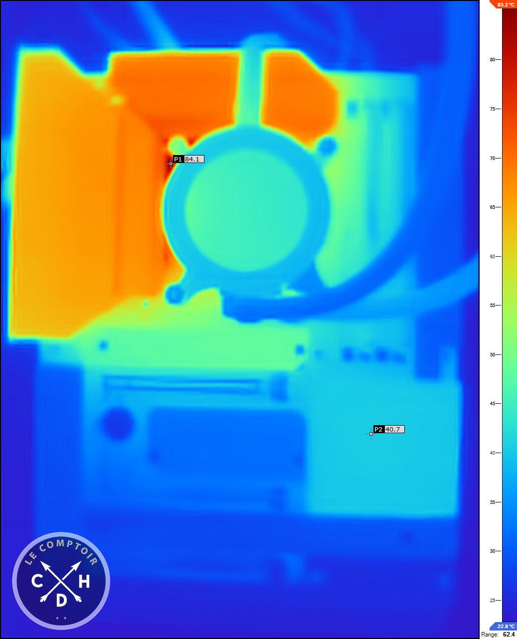 Cliché IR avec un CPU à 300 W