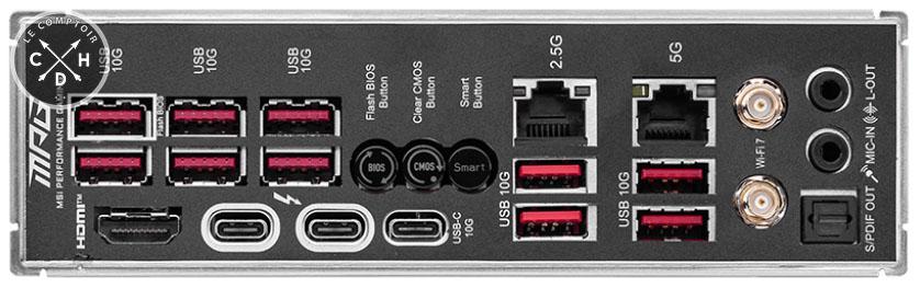 msi mpg z890 carbon backpanel