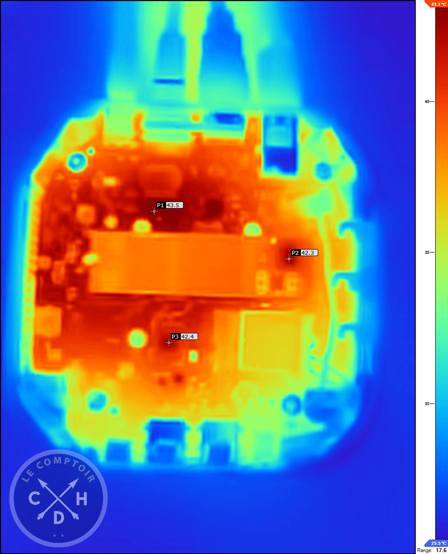 NUC14 AI boitier ouvert idle ir [cliquer pour agrandir]